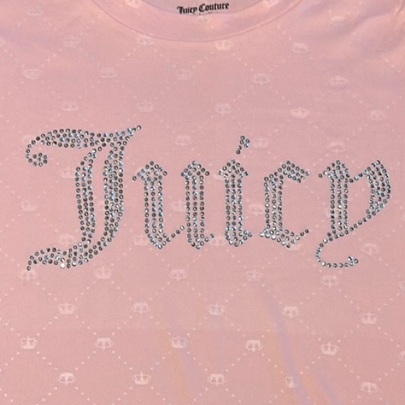 SOLD on Ⓜ️****Juicy Couture rhinestone logogown sleep shirt size medium sleepwea - Picture 2 of 3
